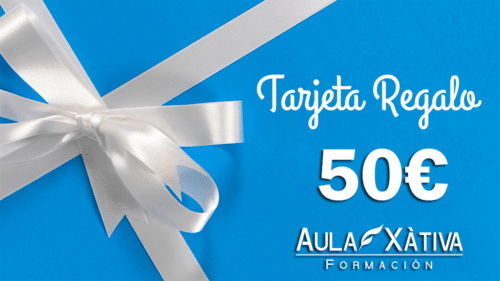 Tarjeta Regalo Aula Xàtiva Formación. Regala formación y conocimiento